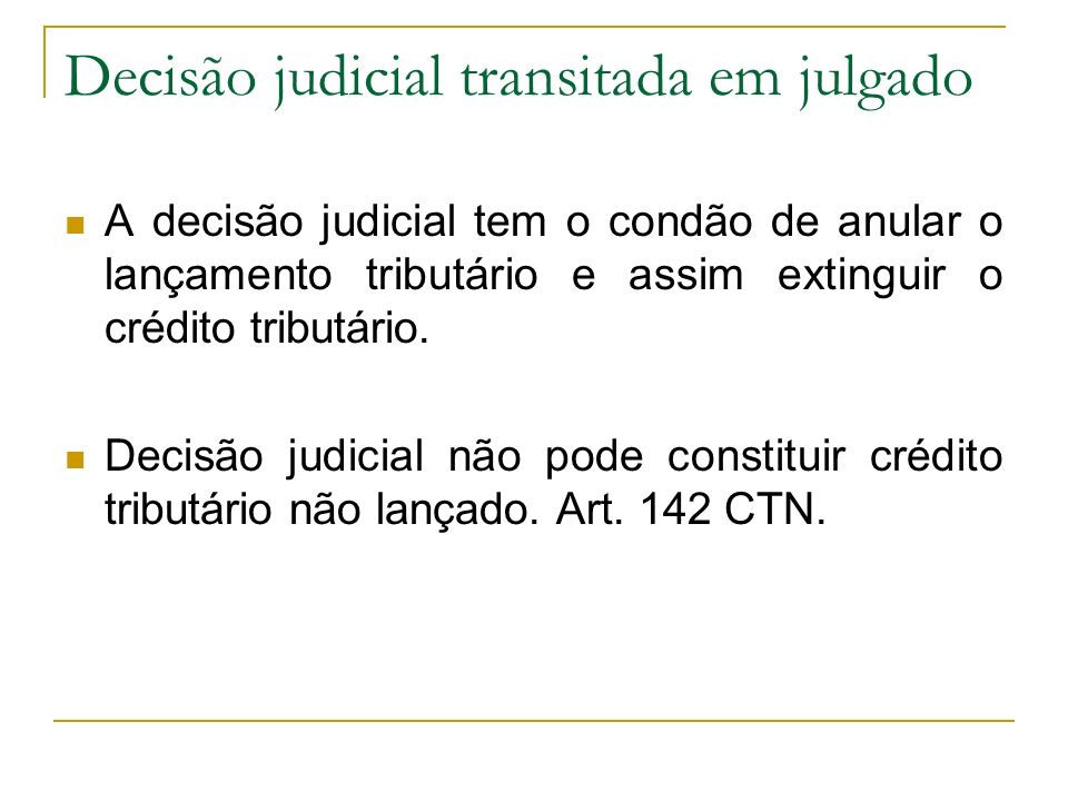 Decisão judicial transitada em julgado