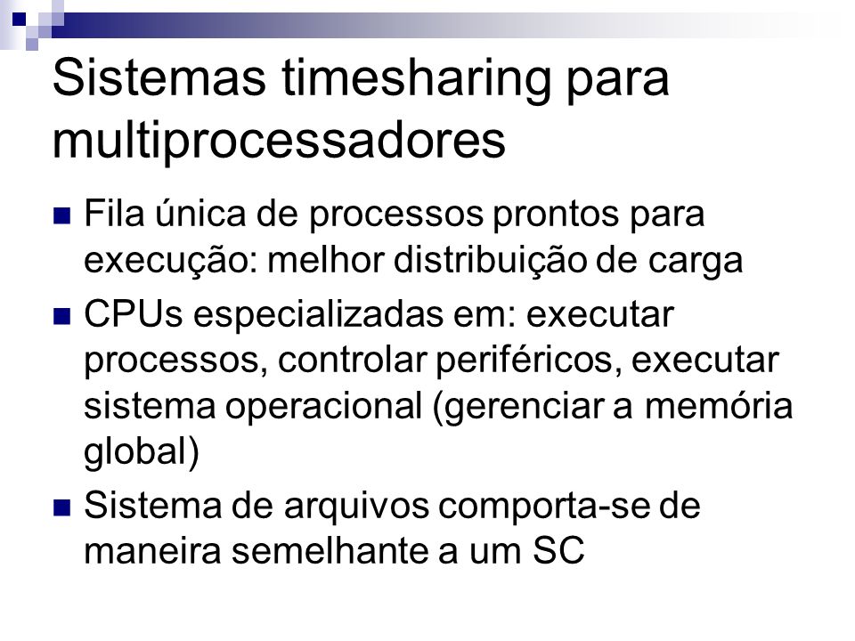 Sistemas timesharing para multiprocessadores