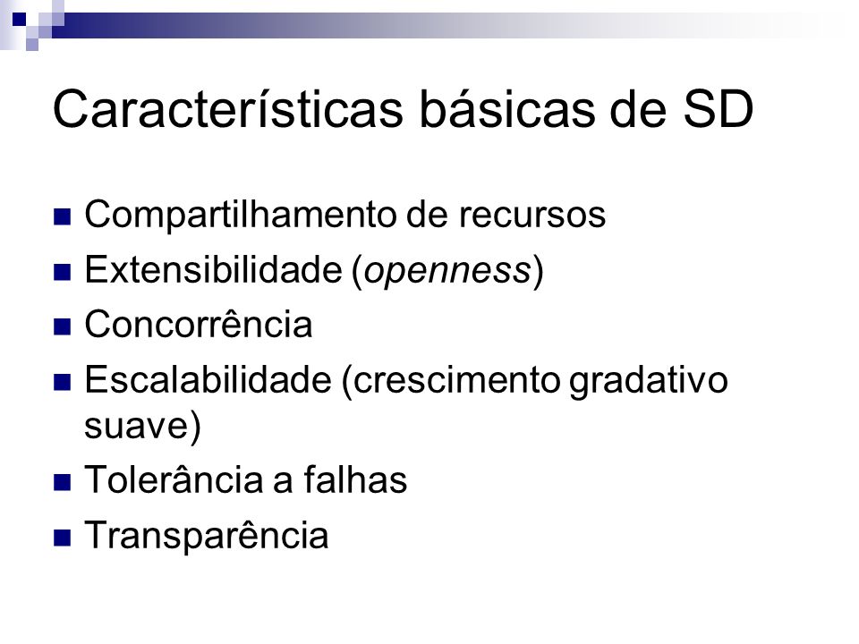 Características básicas de SD