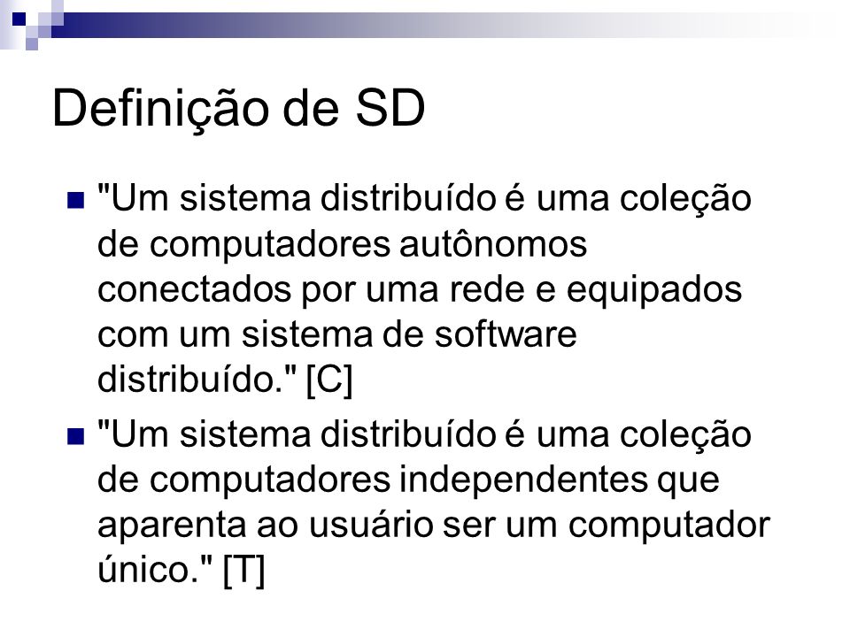 Definição de SD