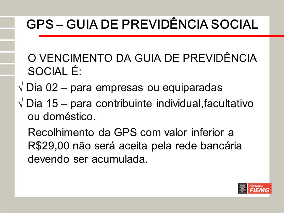 GPS – GUIA DE PREVIDÊNCIA SOCIAL