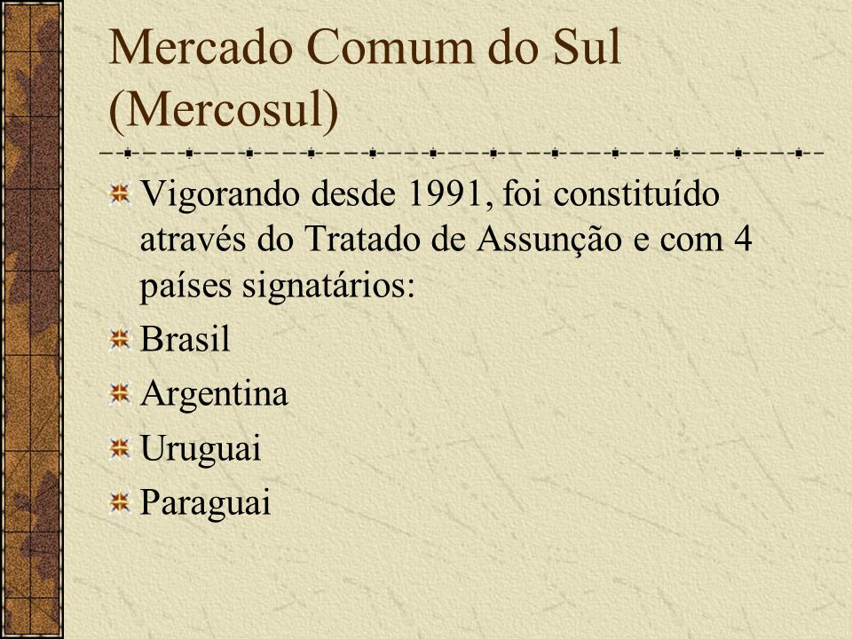 Mercado Comum do Sul (Mercosul)