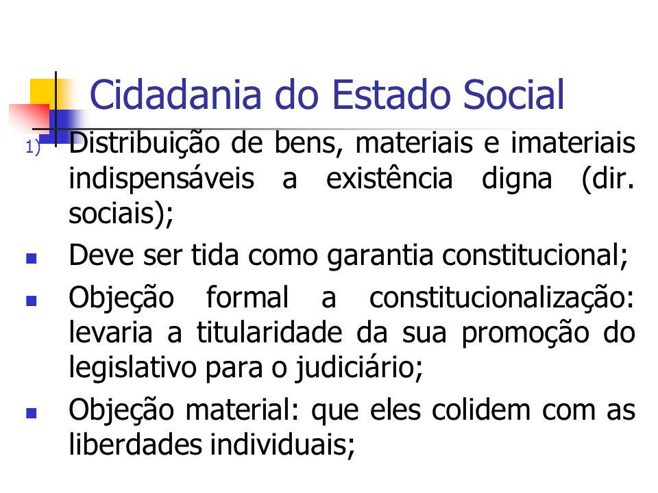 Cidadania do Estado Social