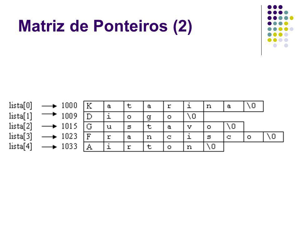 Matriz de Ponteiros (2)