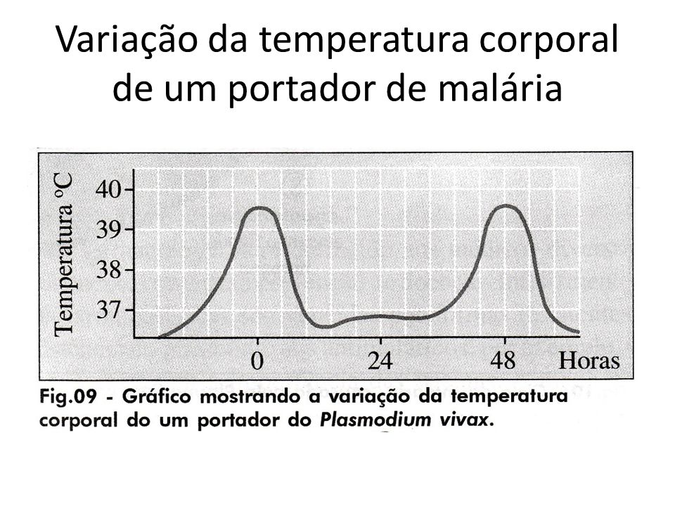 Variação da temperatura corporal de um portador de malária