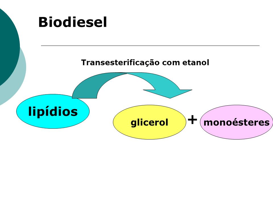 Biodiesel + lipídios glicerol monoésteres