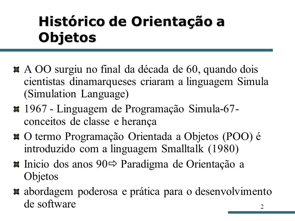 Programação Orientada à Objetos - ppt carregar