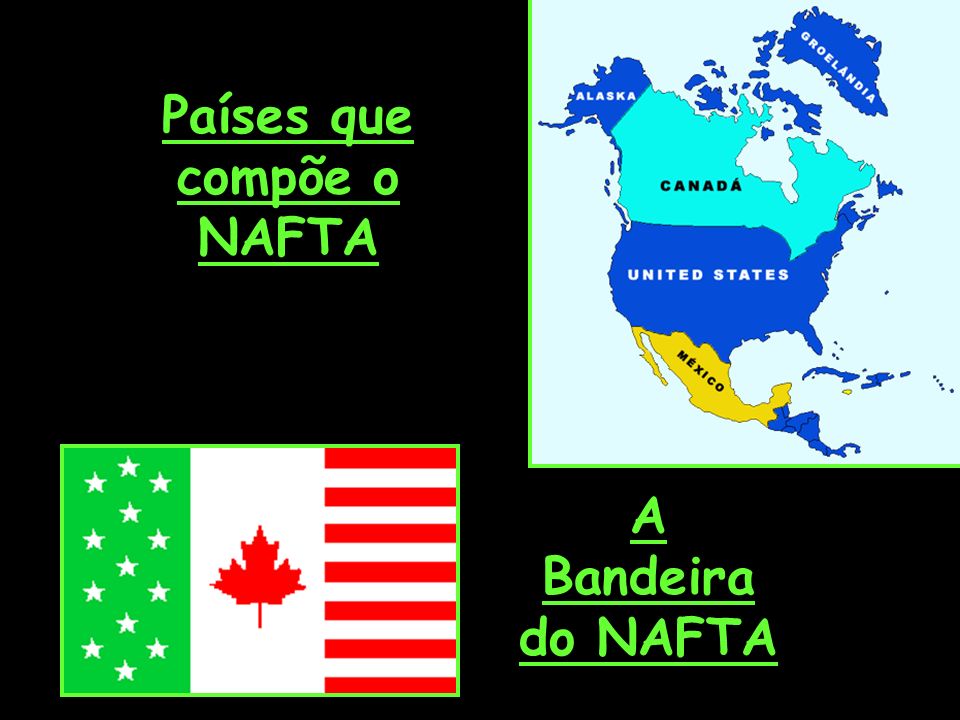 Países que compõe o NAFTA