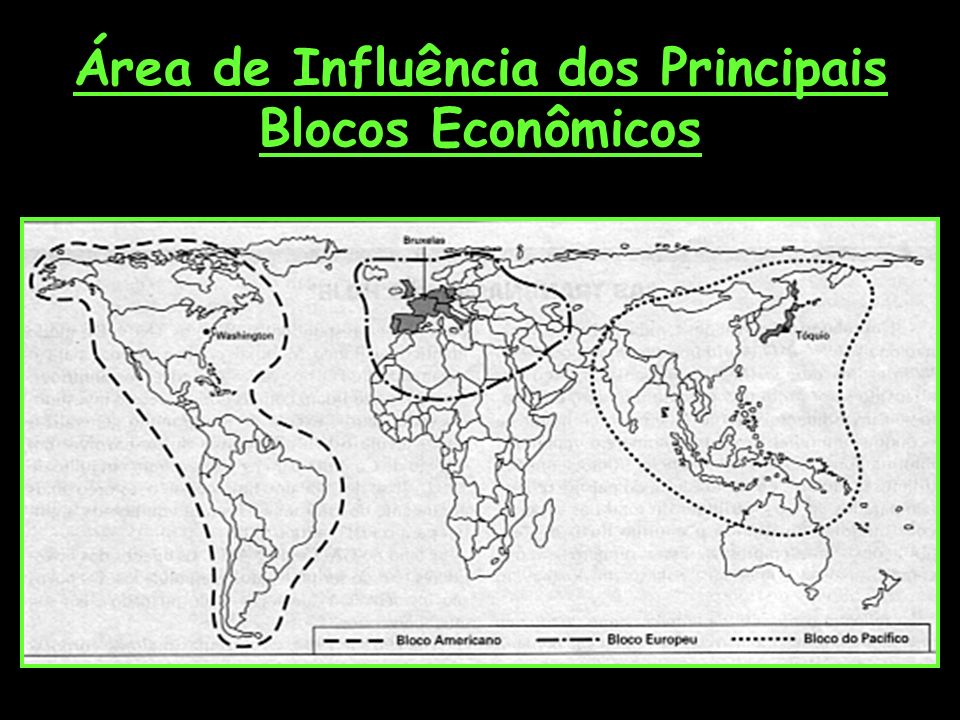 Área de Influência dos Principais Blocos Econômicos
