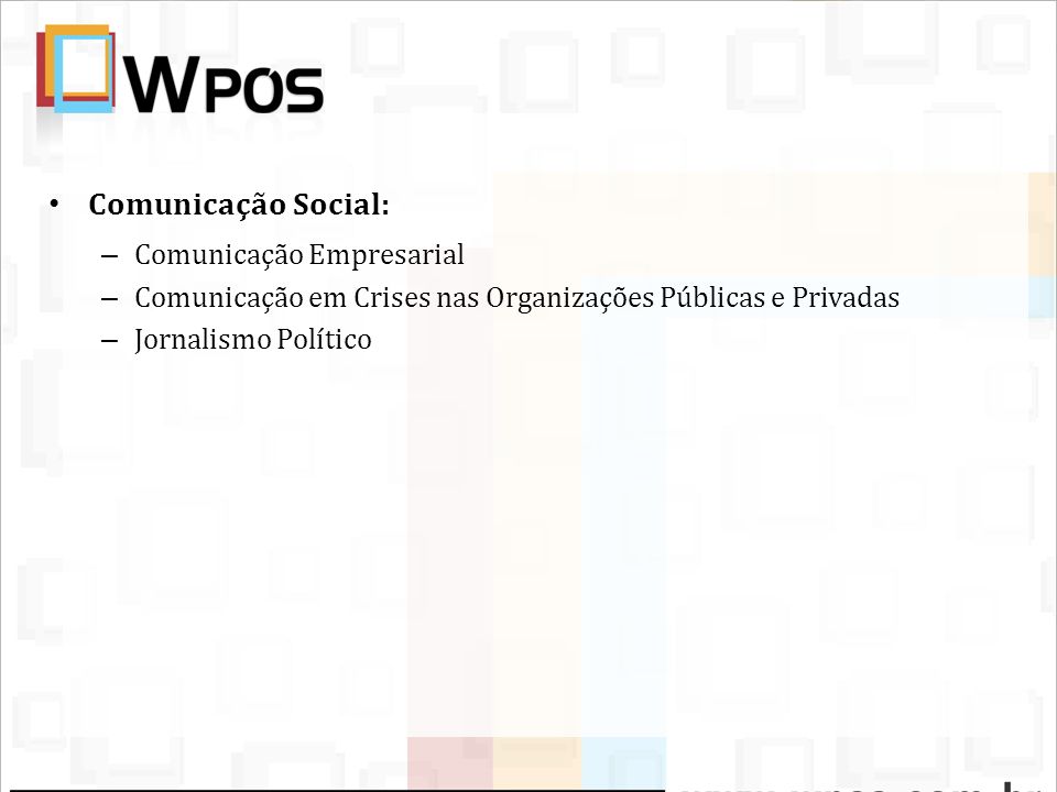 Comunicação Social: Comunicação Empresarial