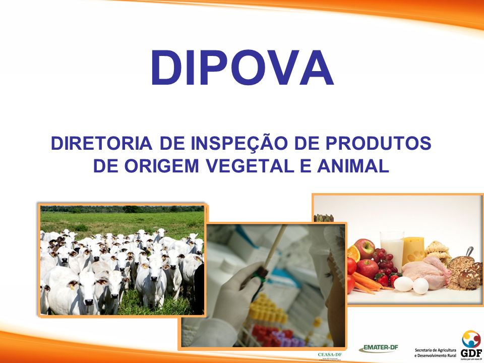 DIPOVA DIRETORIA DE INSPEÇÃO DE PRODUTOS DE ORIGEM VEGETAL E ANIMAL