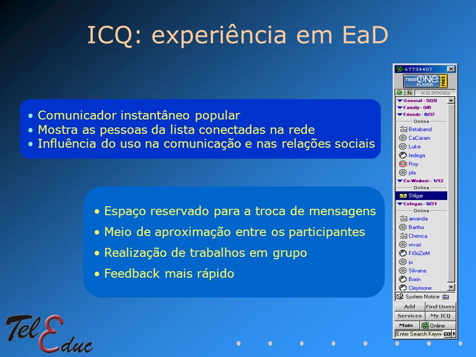 ICQ: experiência em EaD
