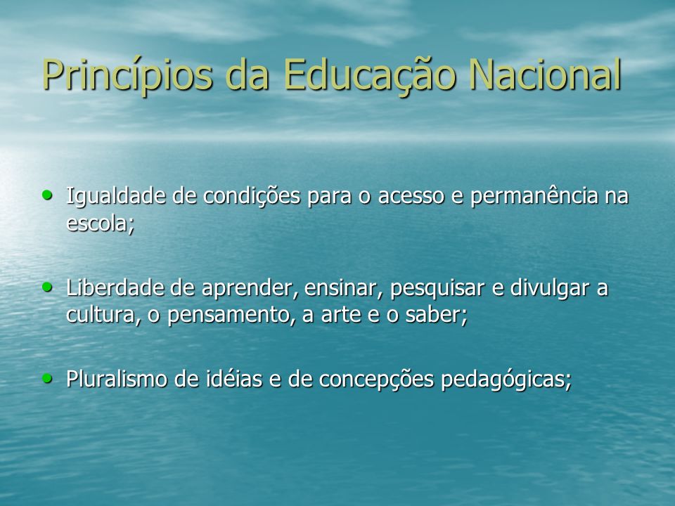 Princípios da Educação Nacional