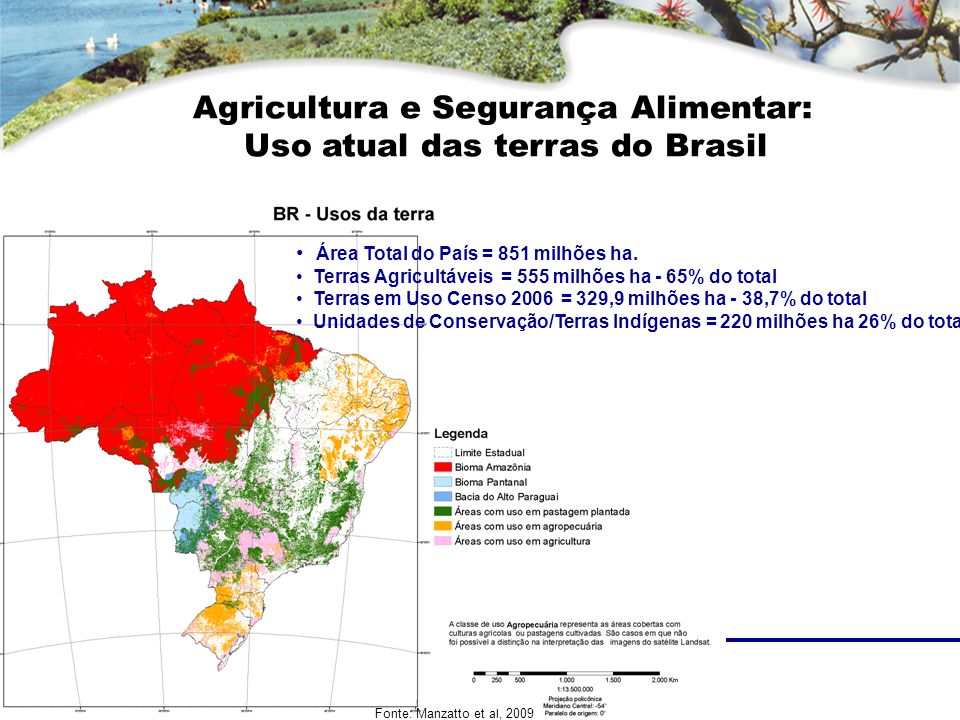 Agricultura e Segurança Alimentar: Uso atual das terras do Brasil