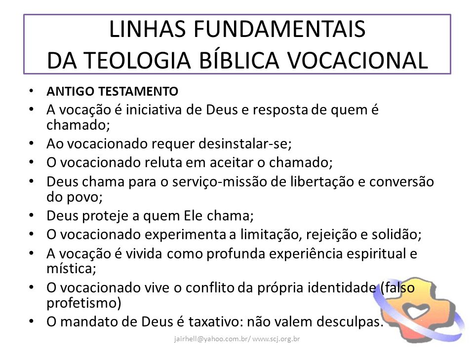 LINHAS FUNDAMENTAIS DA TEOLOGIA BÍBLICA VOCACIONAL