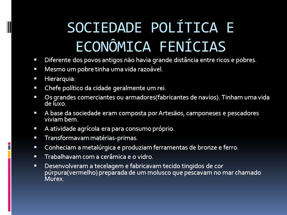 SOCIEDADE POLÍTICA E ECONÔMICA FENÍCIAS