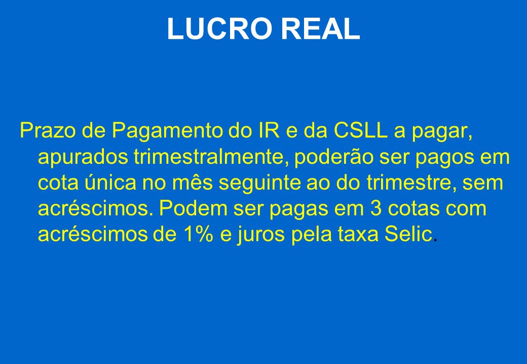 LUCRO REAL