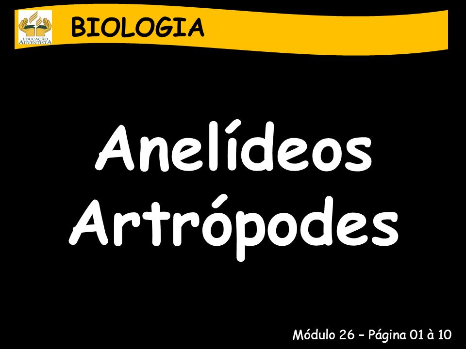 BIOLOGIA Anelídeos Artrópodes Módulo 26 – Página 01 à 10