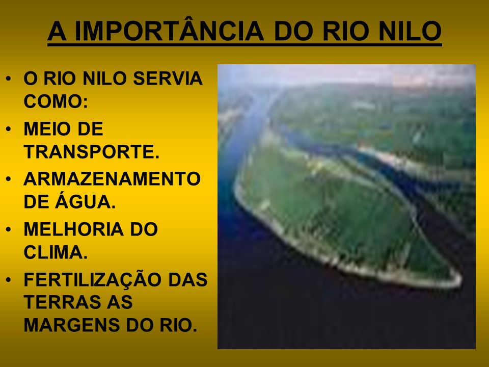 A IMPORTÂNCIA DO RIO NILO
