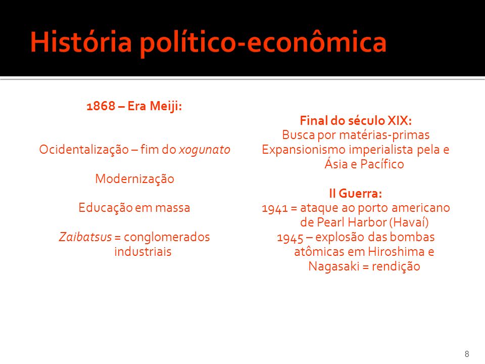 História político-econômica