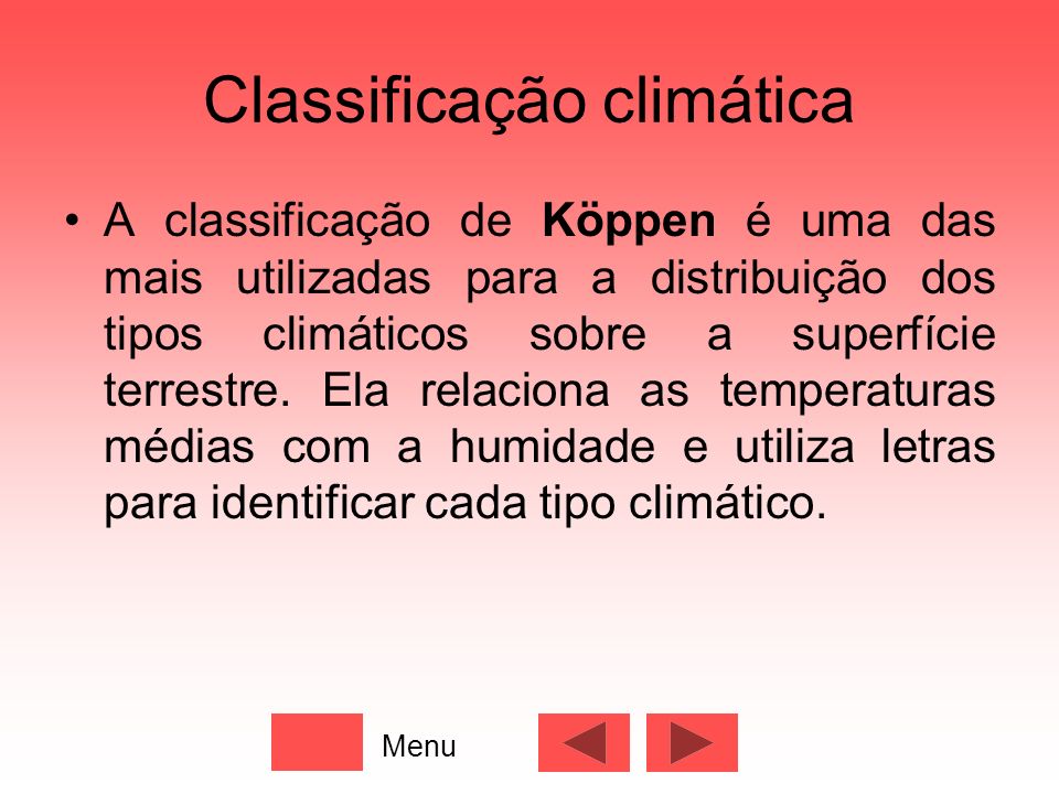 Classificação climática