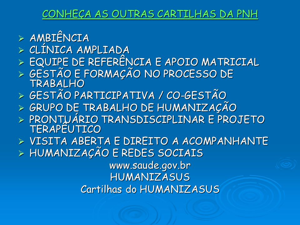 Cartilha humanizasus