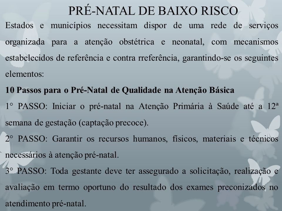 PRÉ-NATAL DE BAIXO RISCO - ppt carregar