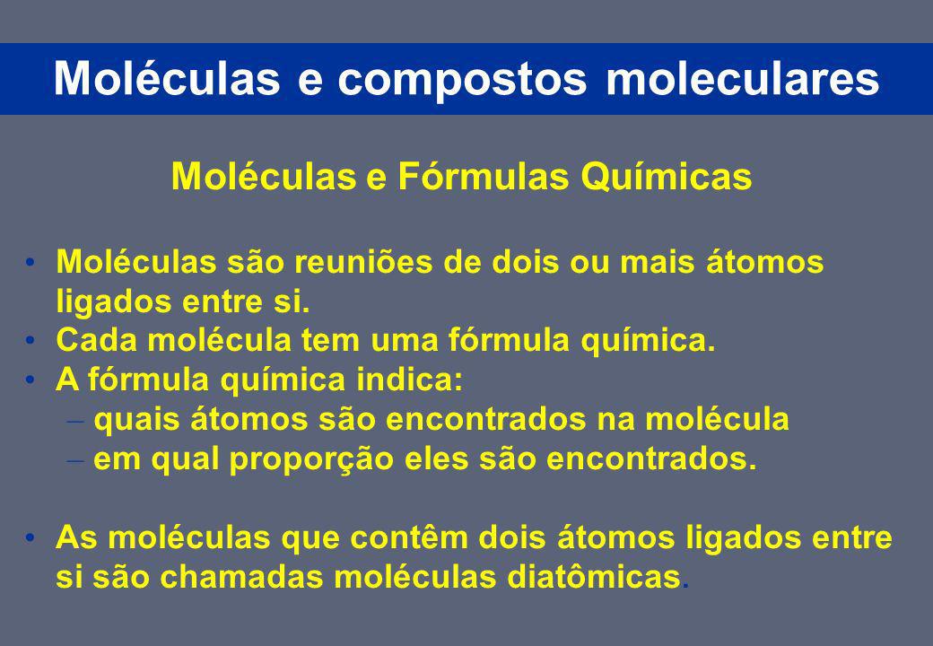Moléculas e compostos moleculares