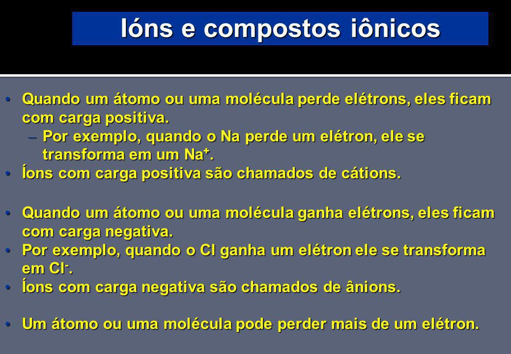 Ións e compostos iônicos