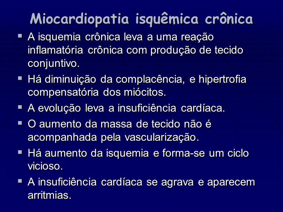Miocardiopatia isquêmica crônica
