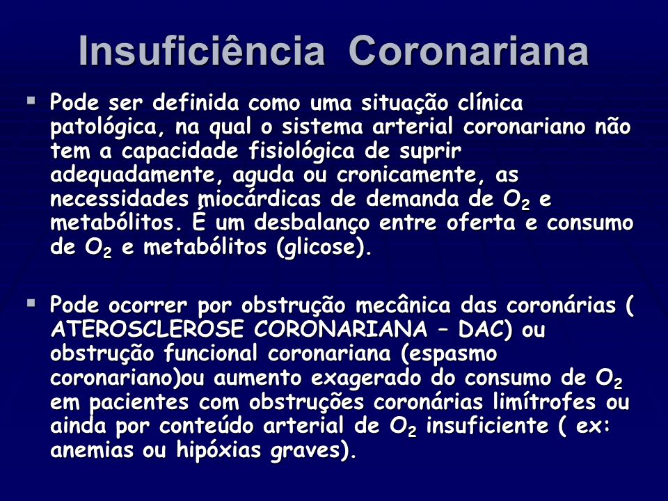 Insuficiência Coronariana