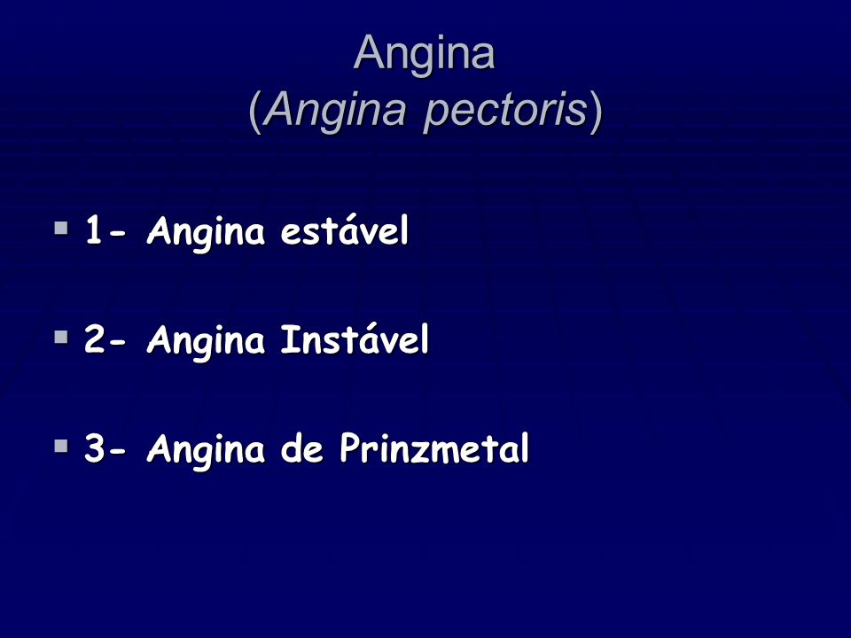 Angina (Angina pectoris)