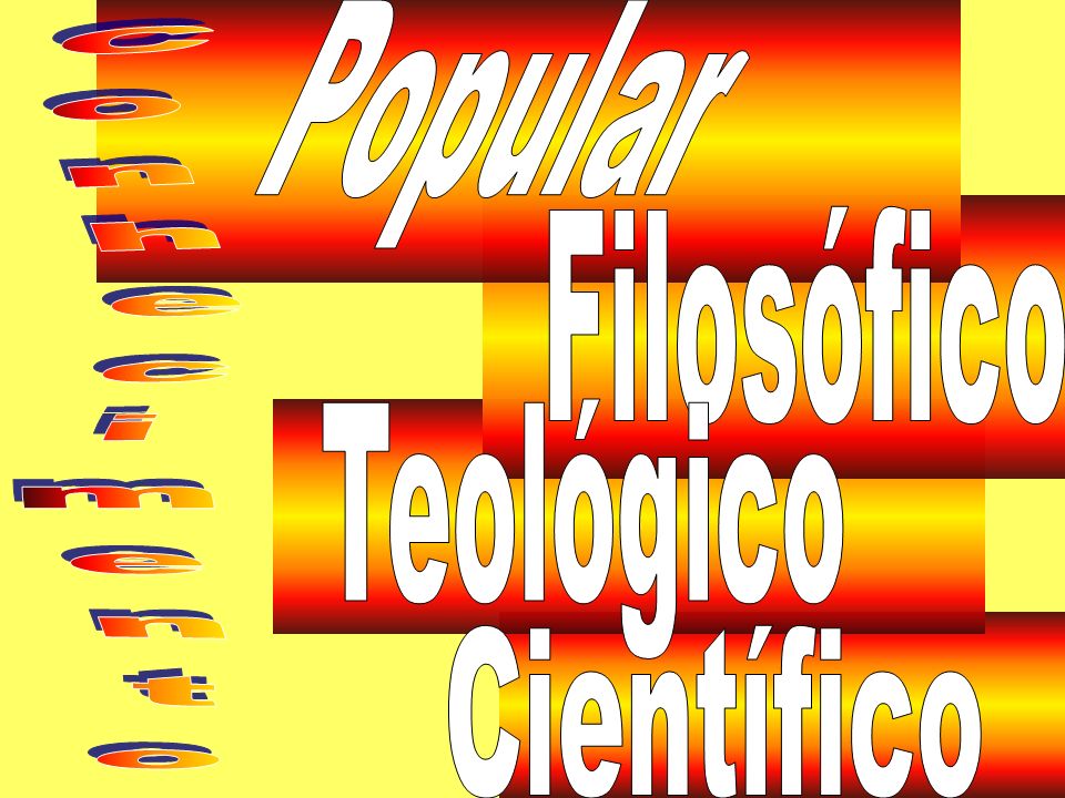 Popular Filosófico Conhecimento Teológico Científico