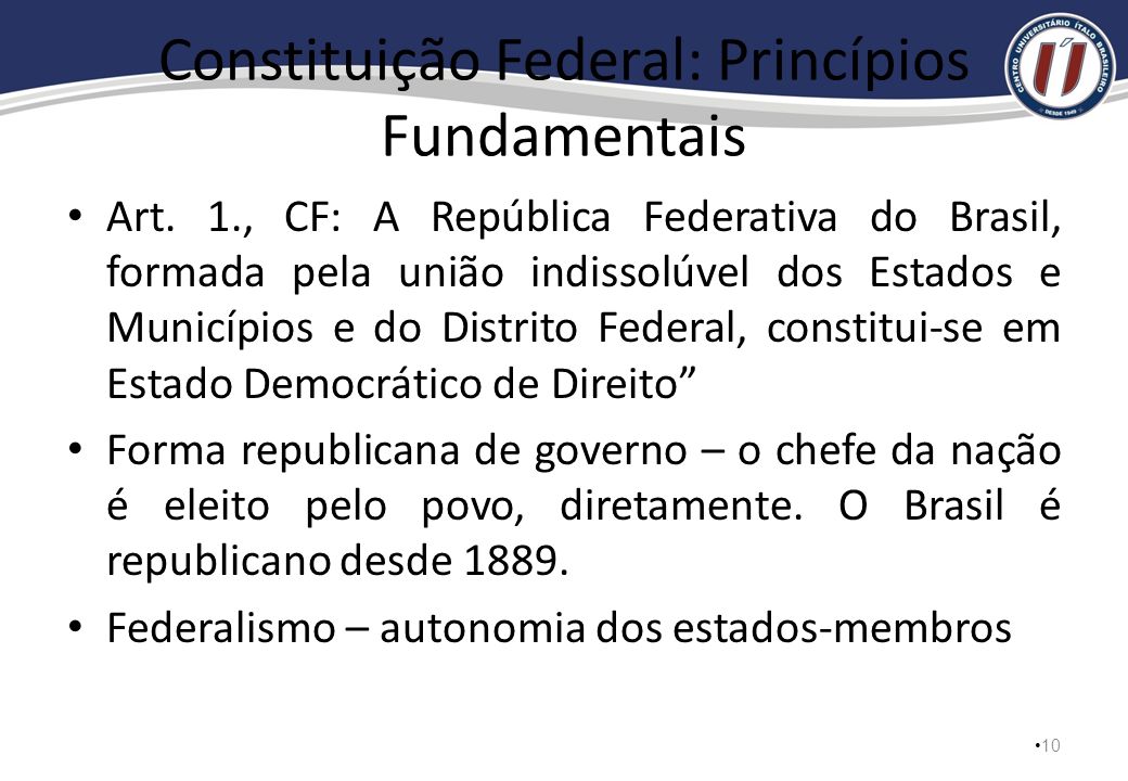 Constituição Federal: Princípios Fundamentais