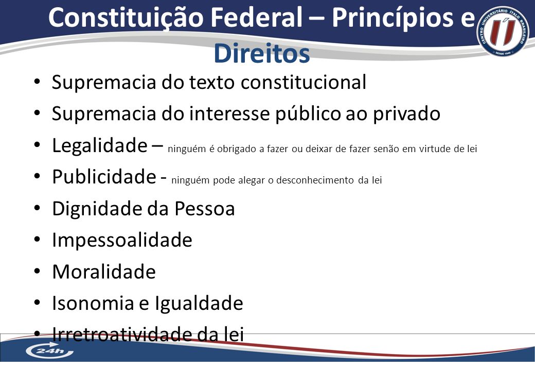 Constituição Federal – Princípios e Direitos
