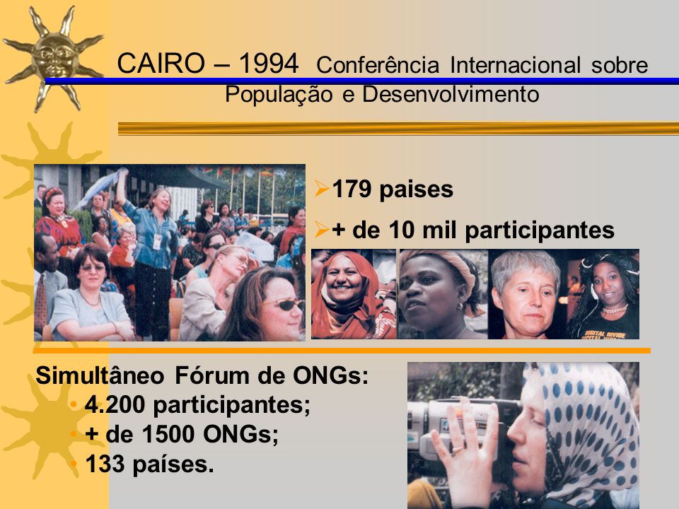 CAIRO – 1994 Conferência Internacional sobre População e Desenvolvimento