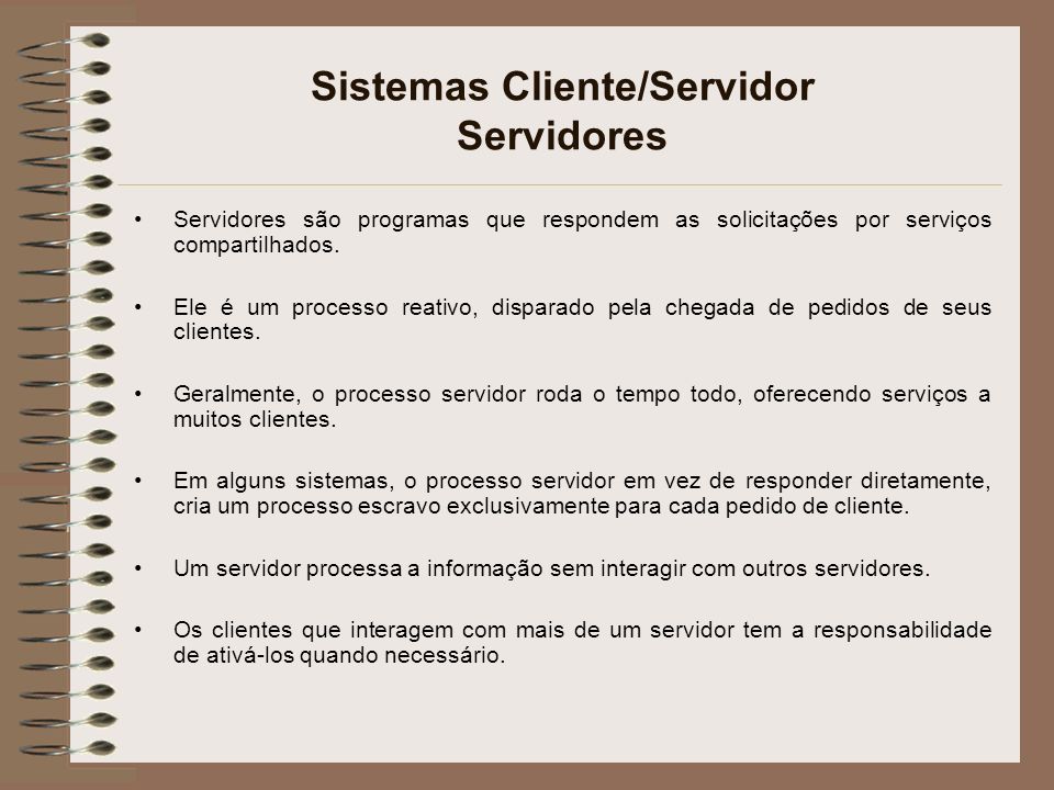 Sistemas Cliente/Servidor Servidores