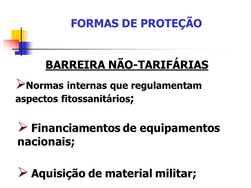 BARREIRA NÃO-TARIFÁRIAS