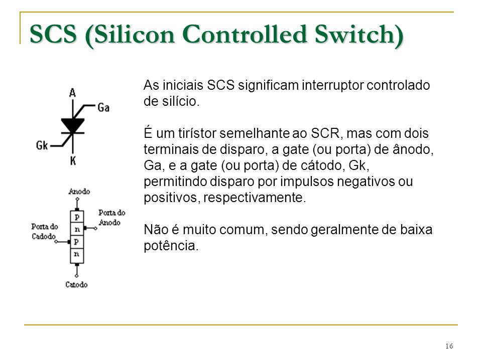 SCS (Silicon Controlled Switch)