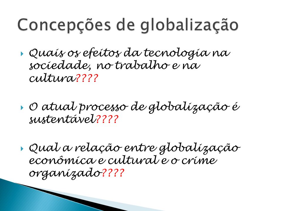 Da economia global a globalização do crime - ppt carregar