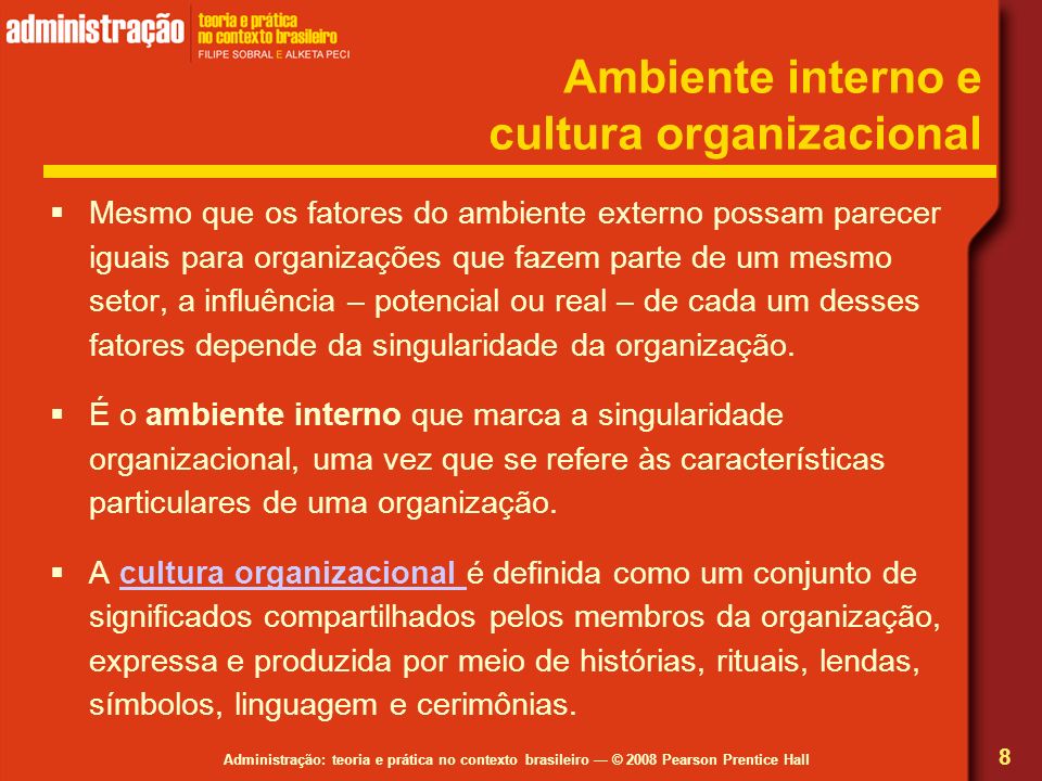 Ambiente interno e cultura organizacional