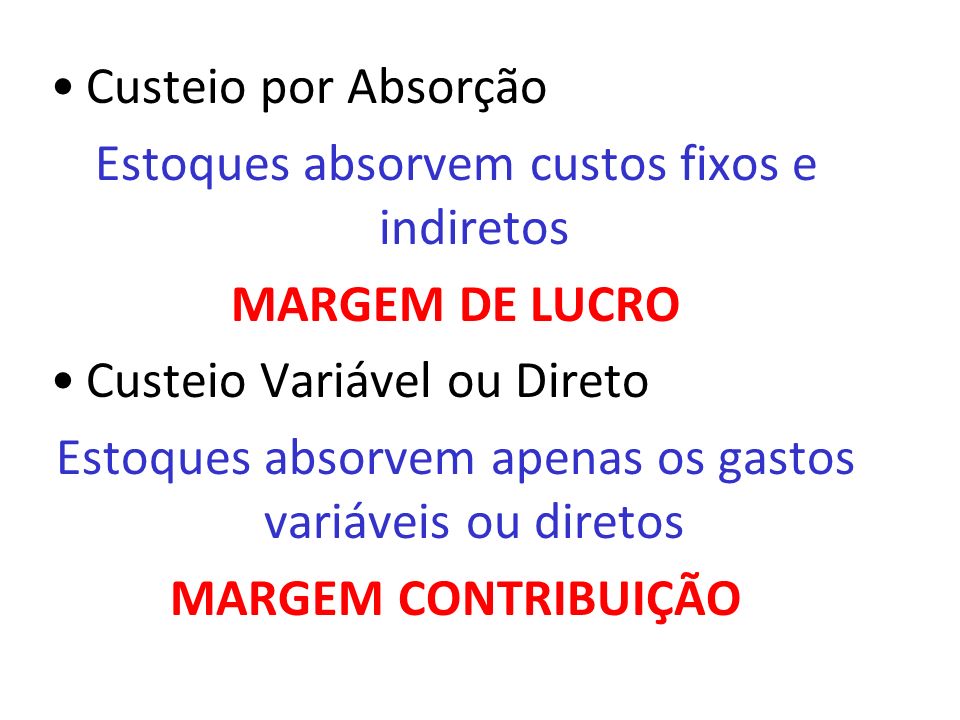 MARGEM DE LUCRO MARGEM CONTRIBUIÇÃO