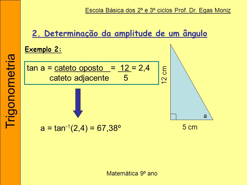 2. Determinação da amplitude de um ângulo