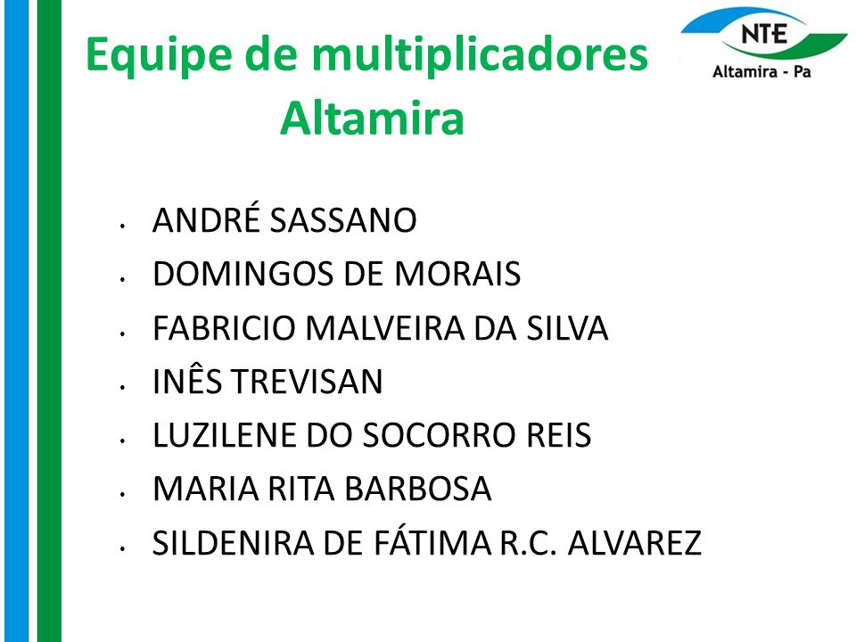 Equipe de multiplicadores Altamira
