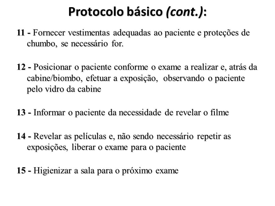 Protocolo básico (cont.):