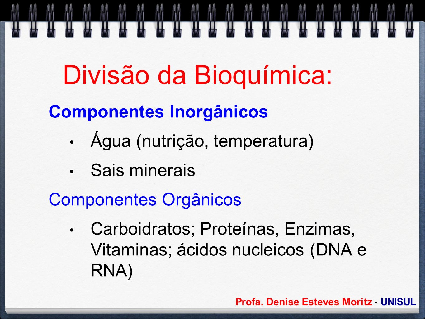 Divisão da Bioquímica: