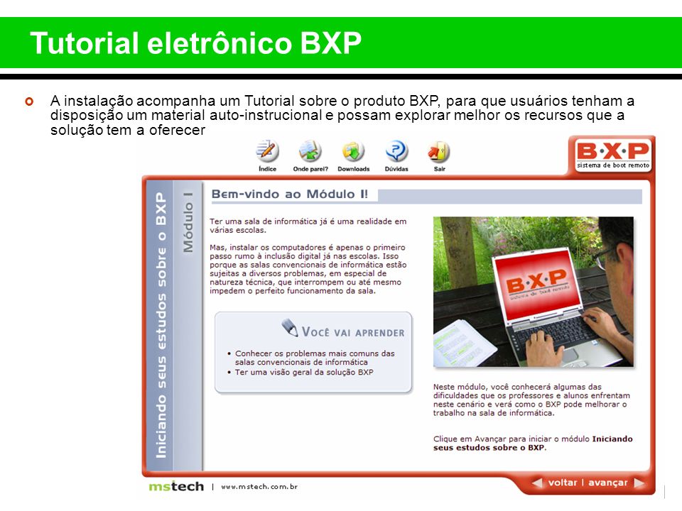 Tutorial eletrônico BXP