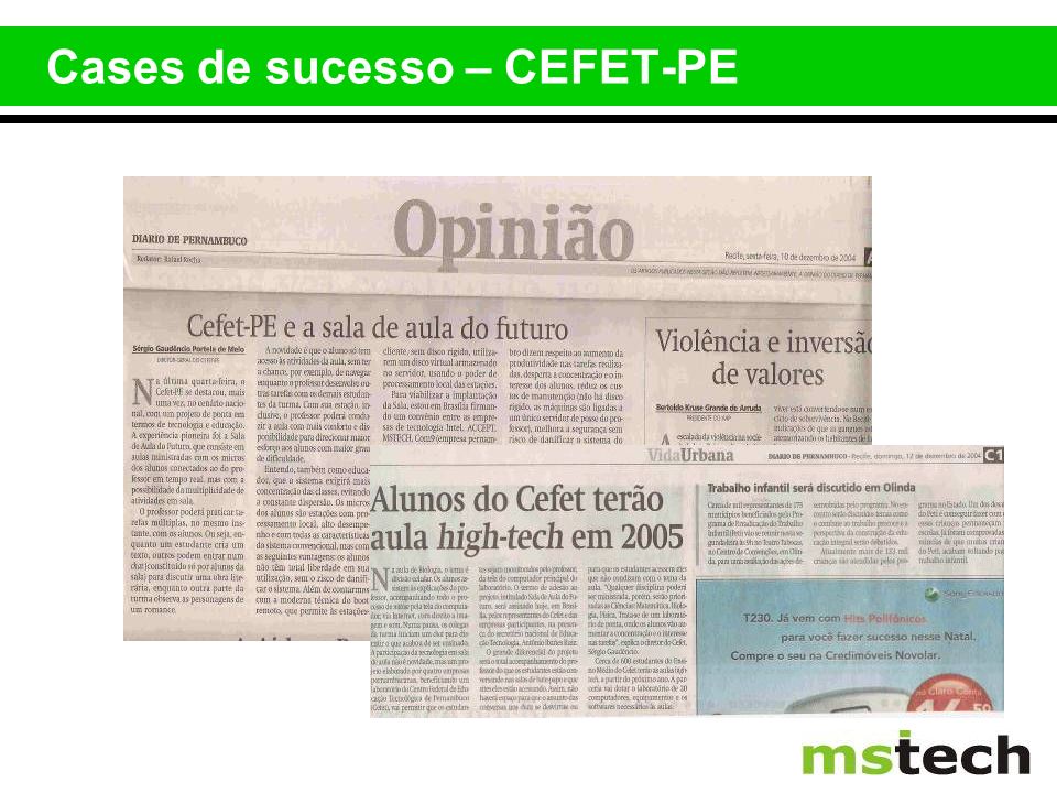 Cases de sucesso – CEFET-PE