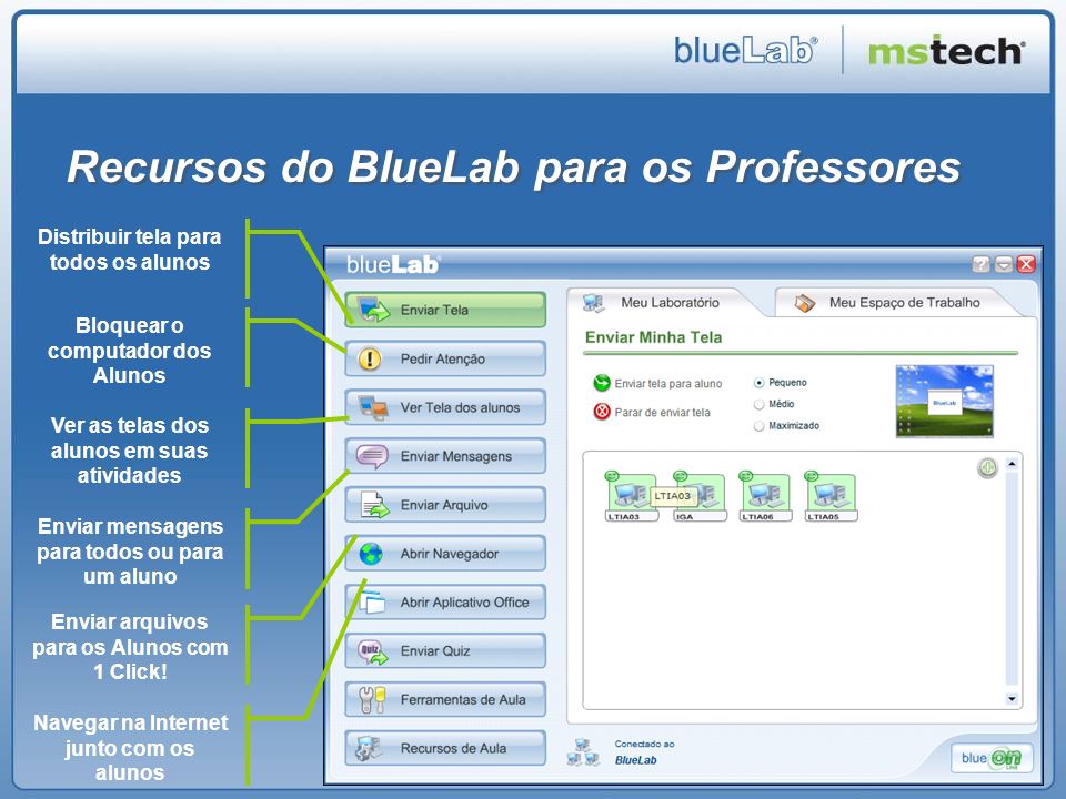 Recursos do BlueLab para os Professores
