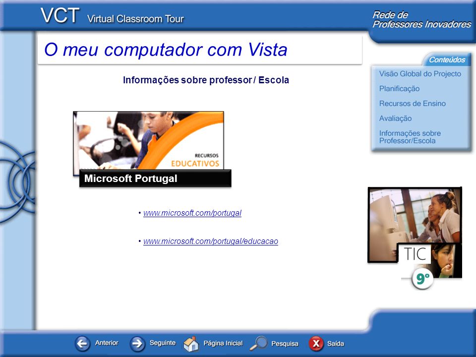 Microsoft Portugal Informações sobre professor / Escola